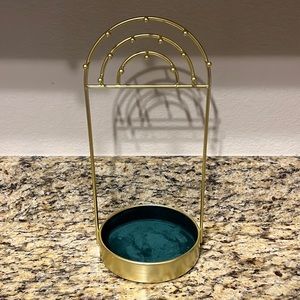 Gold Jewelry Holder. Like New. Velour.
